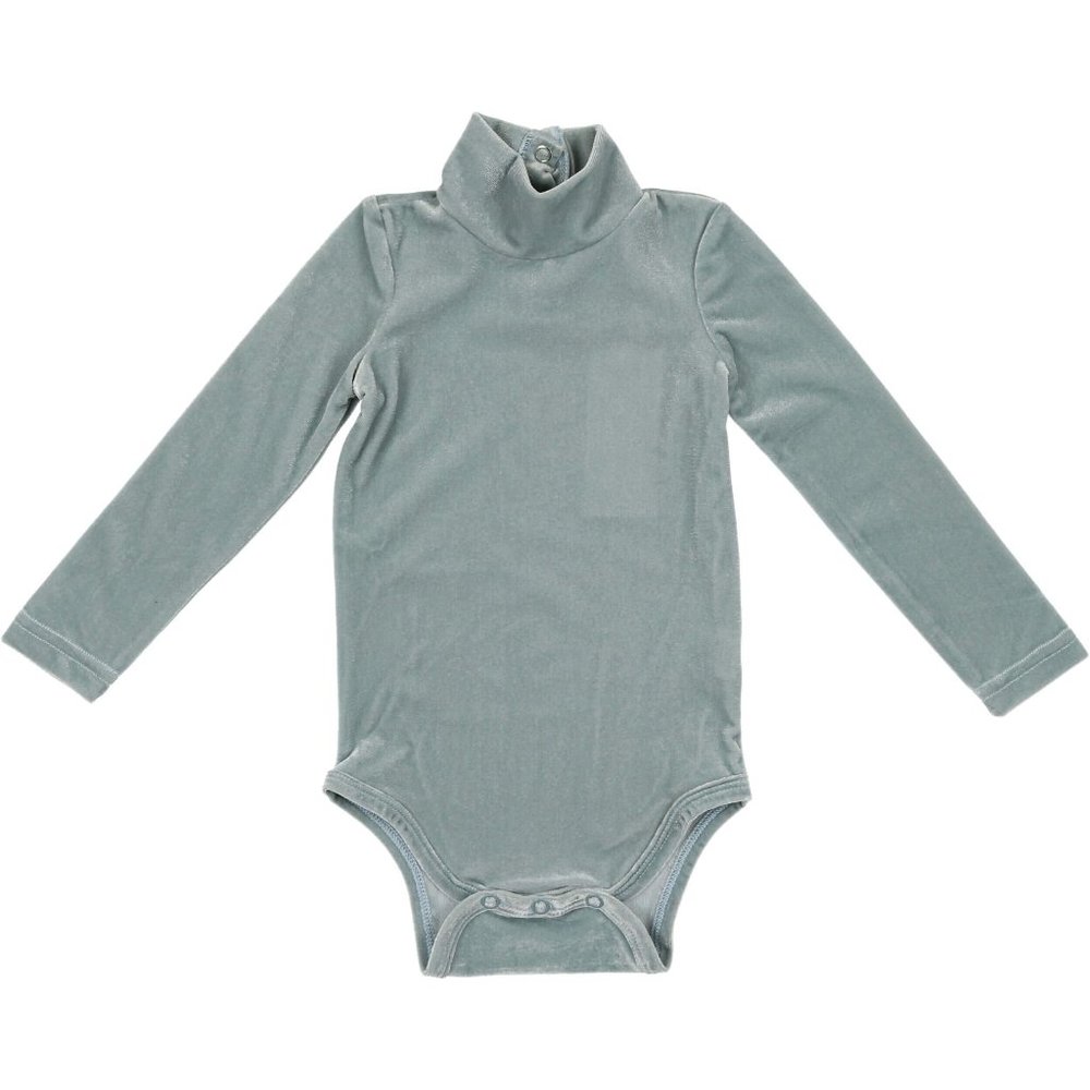 COCO BLANC Kids turtleneck bodysuit sage blue
